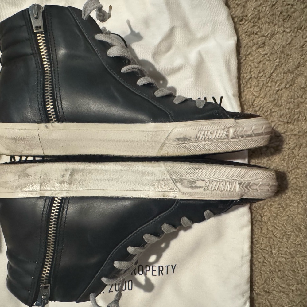 Golden Goose Black Leather Studded Sneakers - Picture 3 of 8